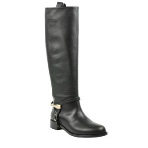 Bruno Magli Boots Women’s SZ 8.5 AGNESE BLACK LEATHER KNEE-HIGH RIDING BOOT